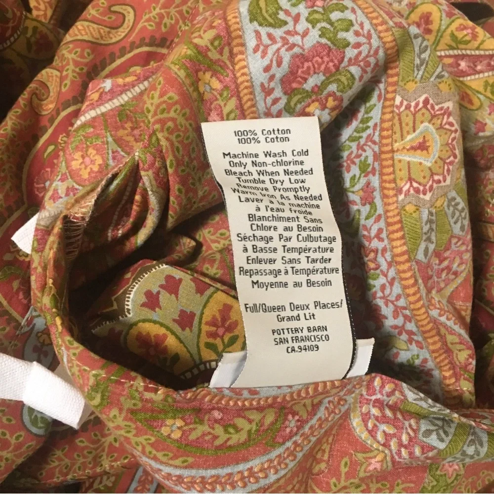 Pottery Barn Etienne Paisley duvet cover